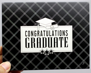 SilverTowne Natural Kraft Paper Gift Box with Black Graduation Box Sleeve